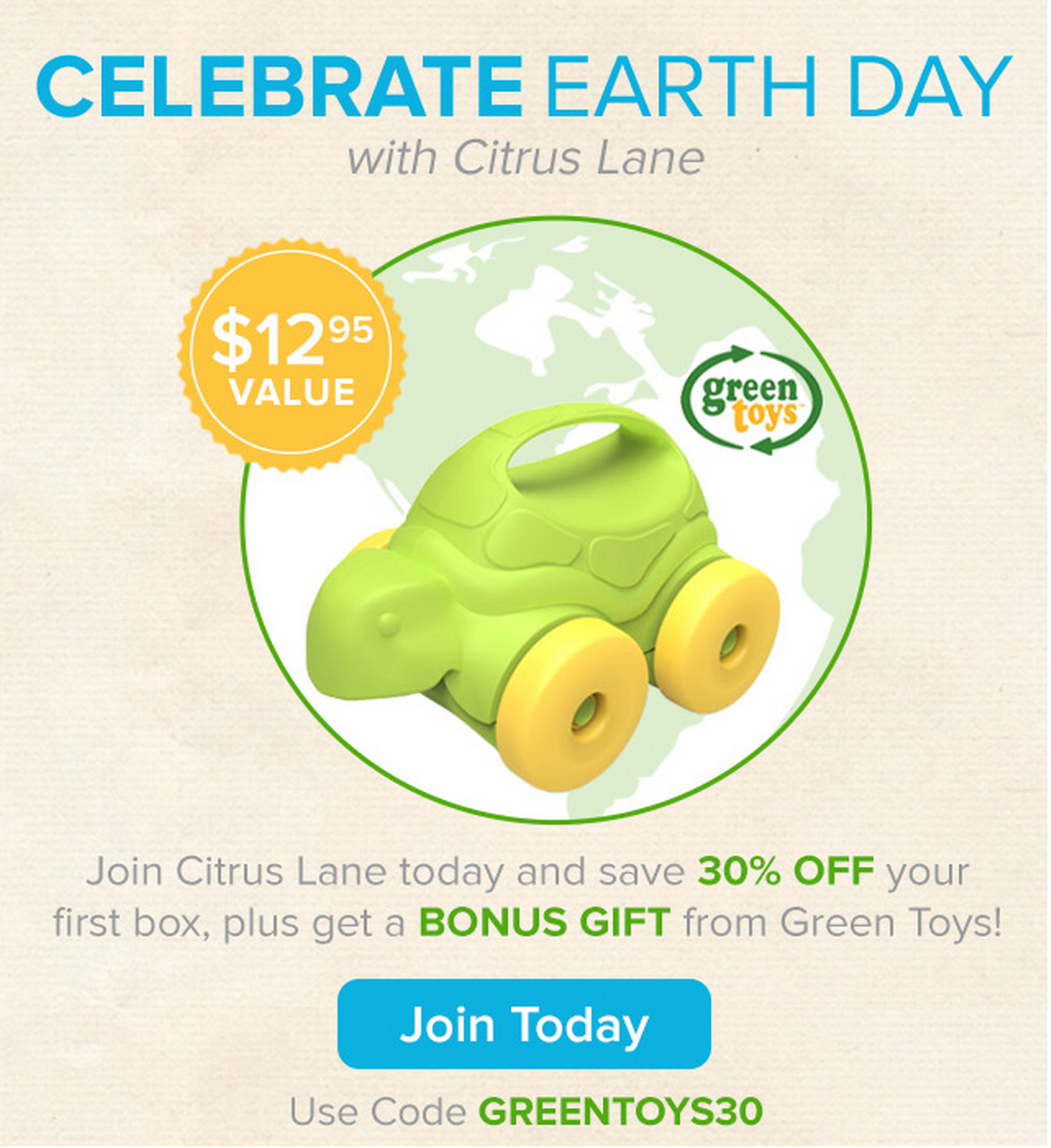Citrus Lane Earth Day Coupon