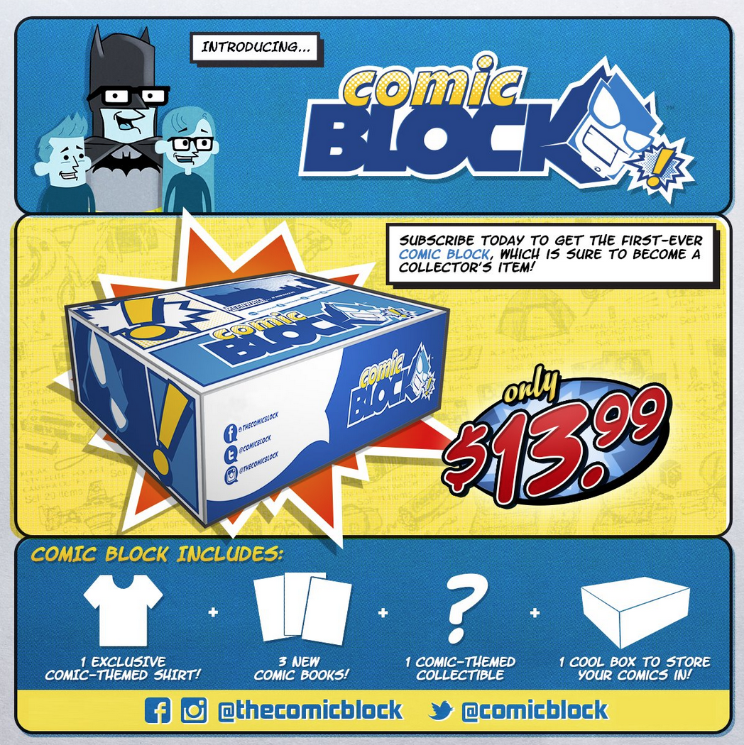 FYI – Comic Block Subscription + Pricing Changes