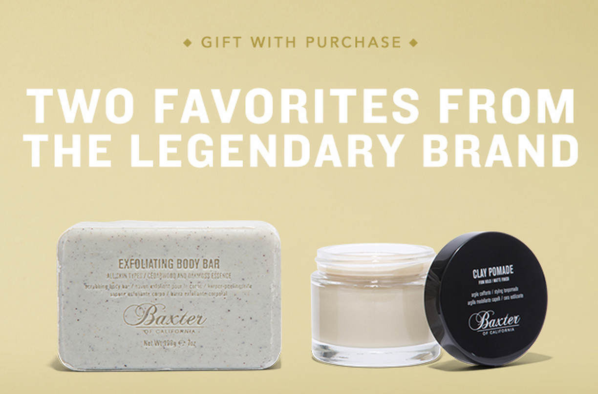 Get a free Baxter of California Item w/ Birchbox Man Purchase