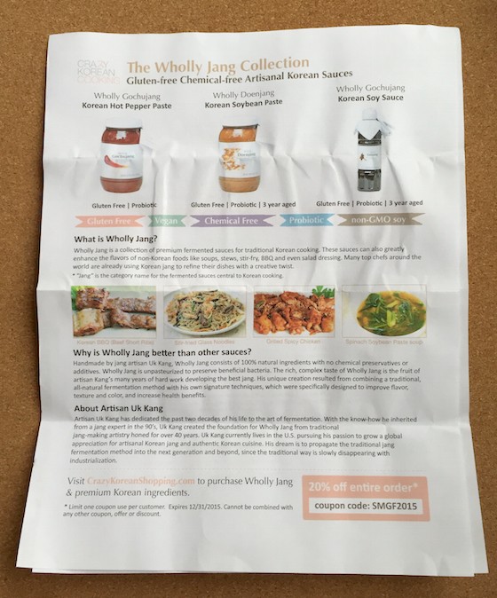 Send Me Gluten Free Subscription Box Review – April 2015 - Gochujang Papers