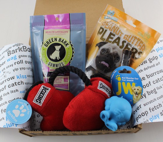 BarkBox Subscription Box Review & Coupon – April 2015 Items