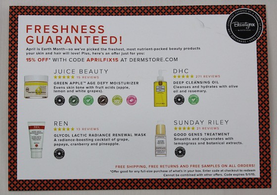 Beauty Fix Subscription Box Review – April 2015 Info