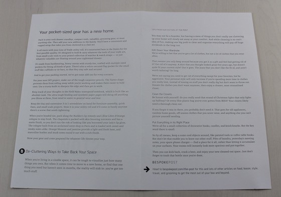 Bespoke Post Review & Coupon – April 2015 “Stow” Info