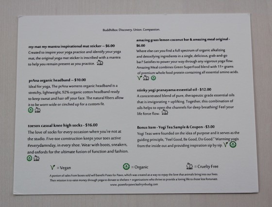 BuddhiBox Subscription Box Review – April 2015 Info