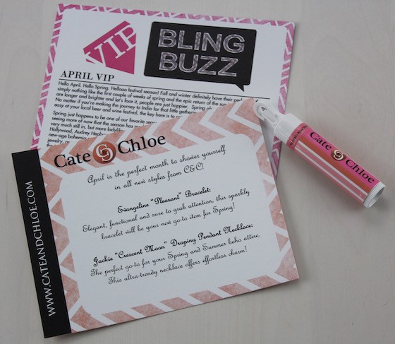 Cate & Chloe Subscription Box Review + Coupon – April 2015 Info