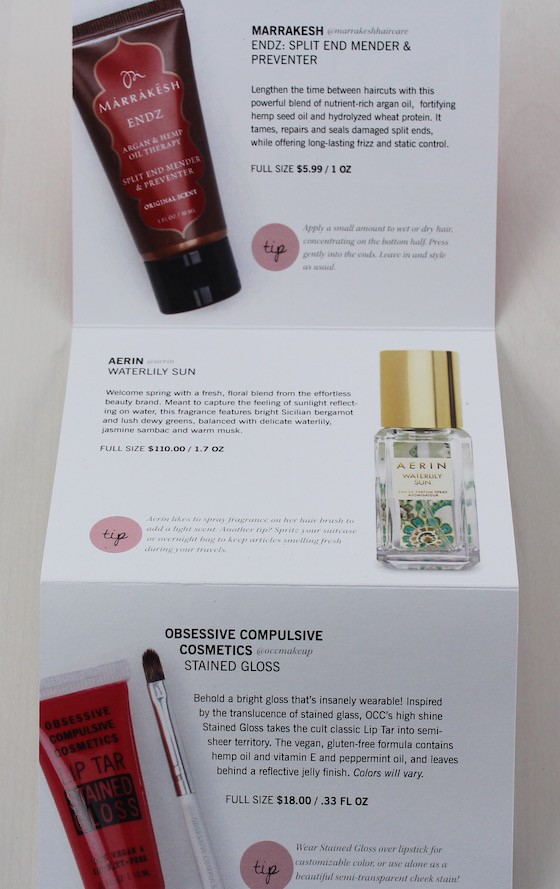 GlossyBox Subscription Box Review & Coupon – April 2015 Card