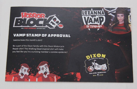 Horror Block Subscription Box Review – March 2015 Card