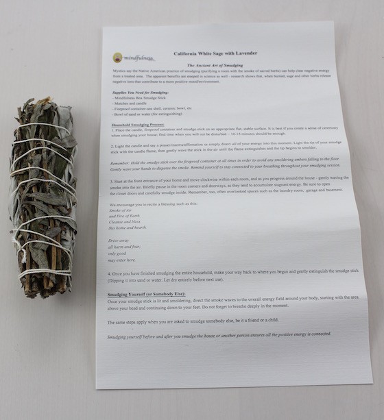 Mindfulness Box Subscription Box Review - April 2015 Sage