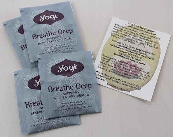 Mindfulness Box Subscription Box Review - April 2015 Tea
