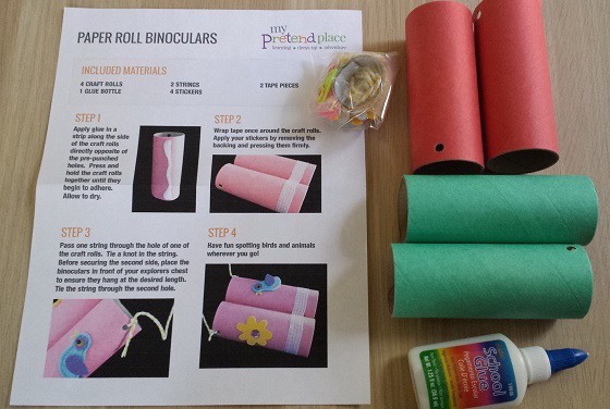 My Pretend Place Craft Subscription Box Review – April 2015 Binoculars Supples