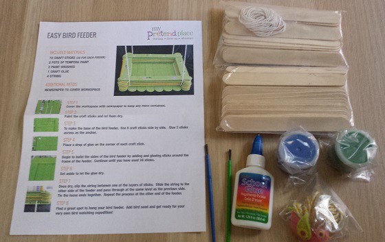 My Pretend Place Craft Subscription Box Review – April 2015 Bird Feeder Supplies
