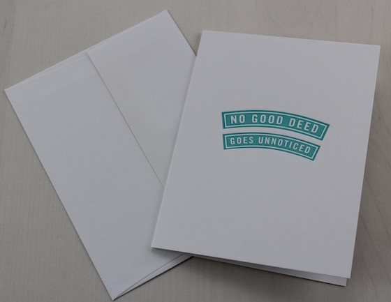 Nicely Noted Subscription Review – April 2015 Good Deed