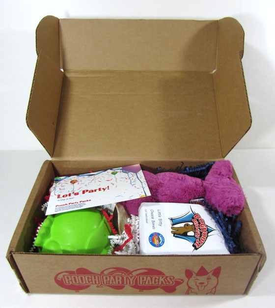 Pooch Party Packs Subscription Box Review - April 2015 Inside