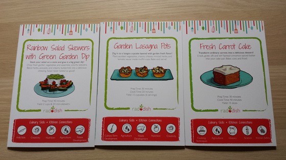Raddish Kids Subscription Box Review – April 2015 Recipe Cards
