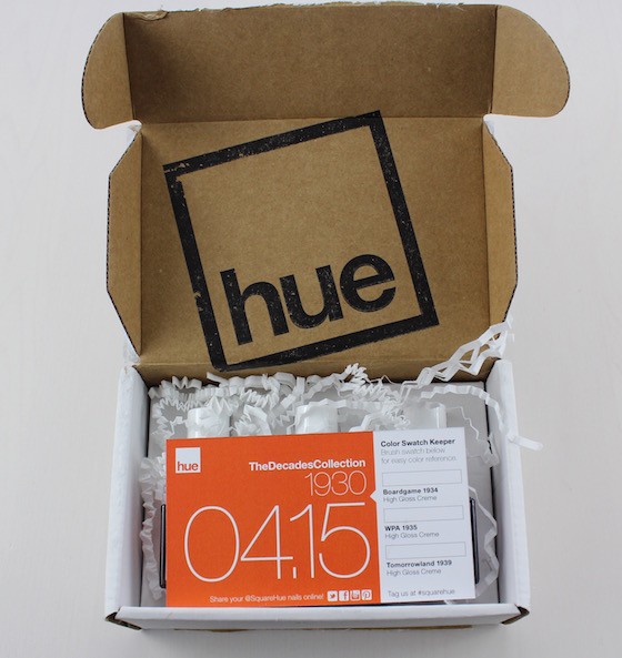 Square Hue Nail Polish Subscription Box Review – April 2015 BOx