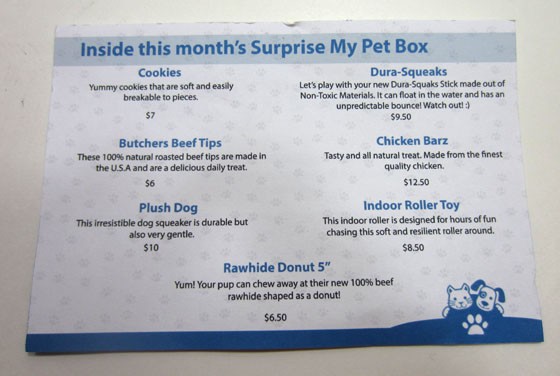 Surprise My Pet Subscription Box Review - April 2015 Info