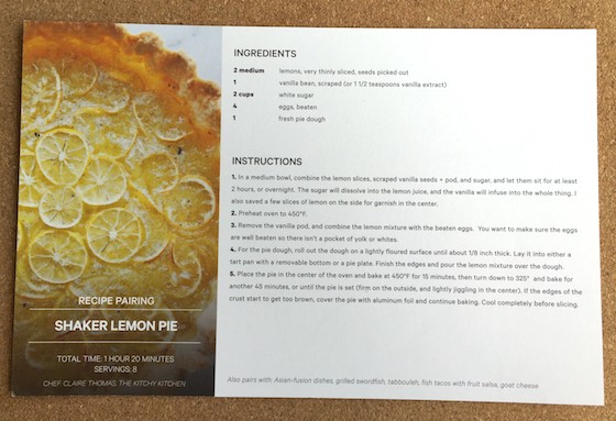 Club W Wine Subscription Review & Coupon - May 2015 - Pie Recipe