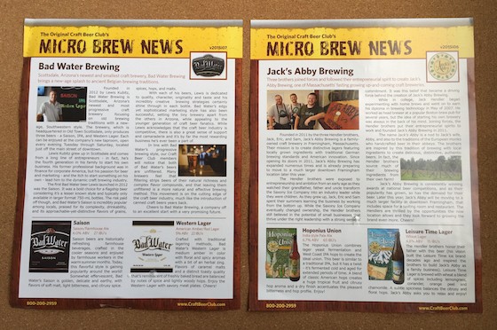 Craft Beer Club Subscription Box Review – May 2015 Flyers