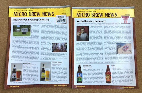 Craft Beer Club Subscription Box Review – June 2015 Flyers