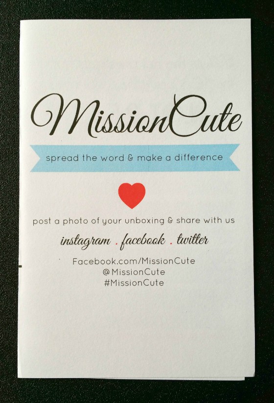 MISSION CUTE April 2015 - info 1