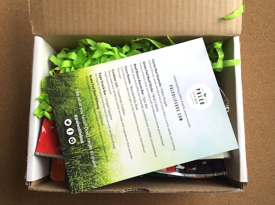 Paleo Life Box Subscription Box Review - May 2015 - Inside