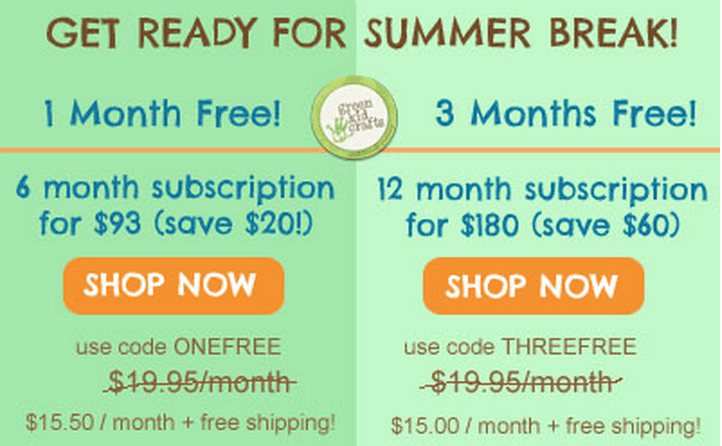 Green Kid Crafts Summer Sale Coupon Code