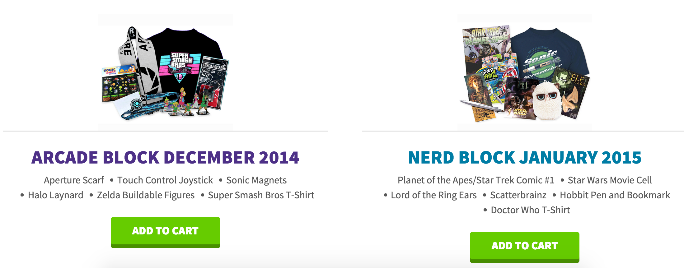 Nerd Block Past Boxes Available Now Options