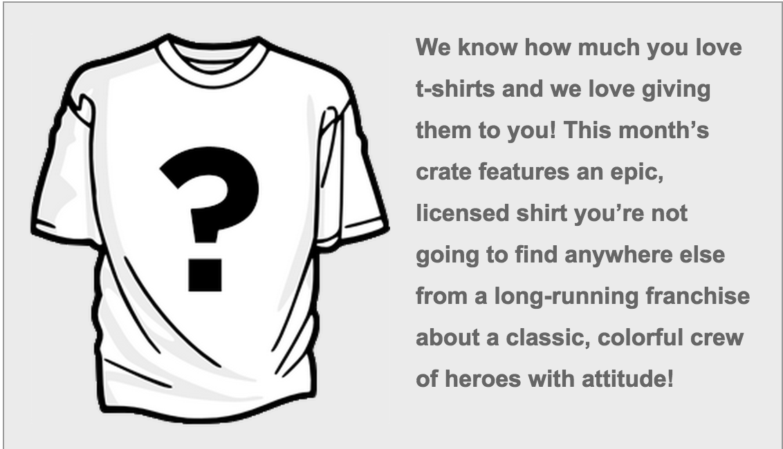 Loot Crate May 2015 Spoiler #2 + Coupon Code! Shirt