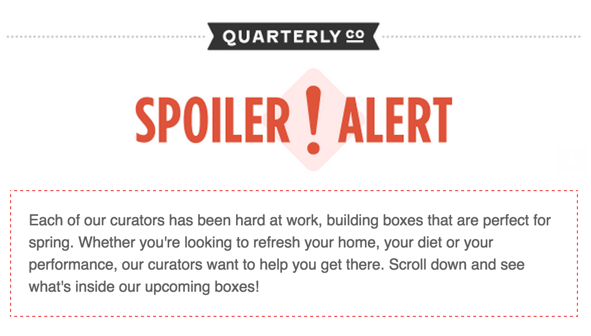 Upcoming Quarterly Box Spoilers! May 2015
