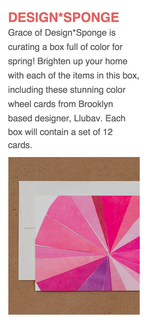Upcoming Quarterly Box Spoilers! Design Sponge