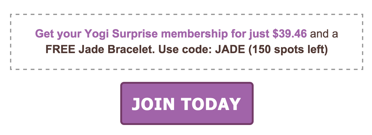 Free Bracelet and 10% off Yogi Surprise Subscription Code