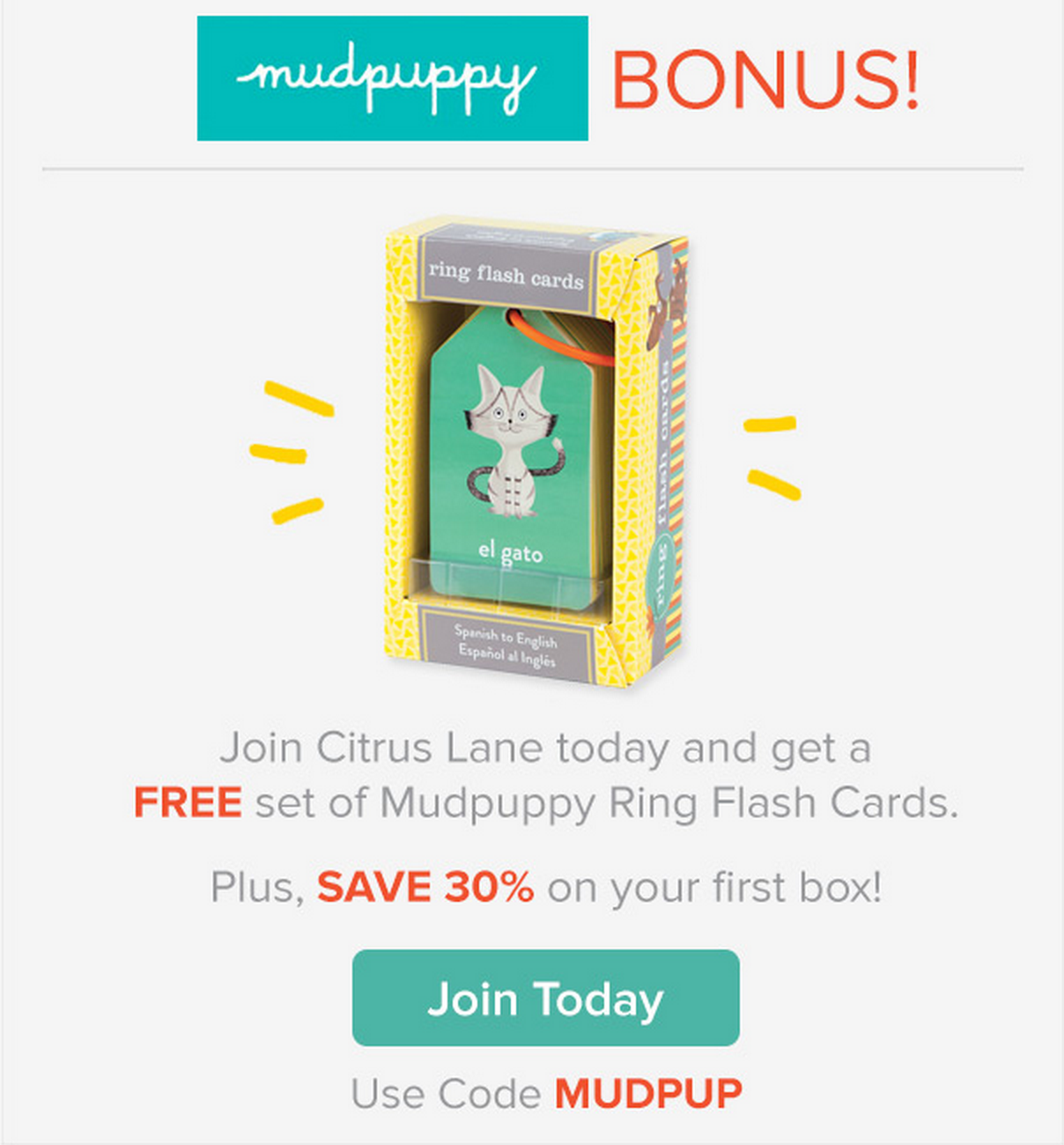 30% Off First Citrus Lane Box & Free Mud Puppy Gift!