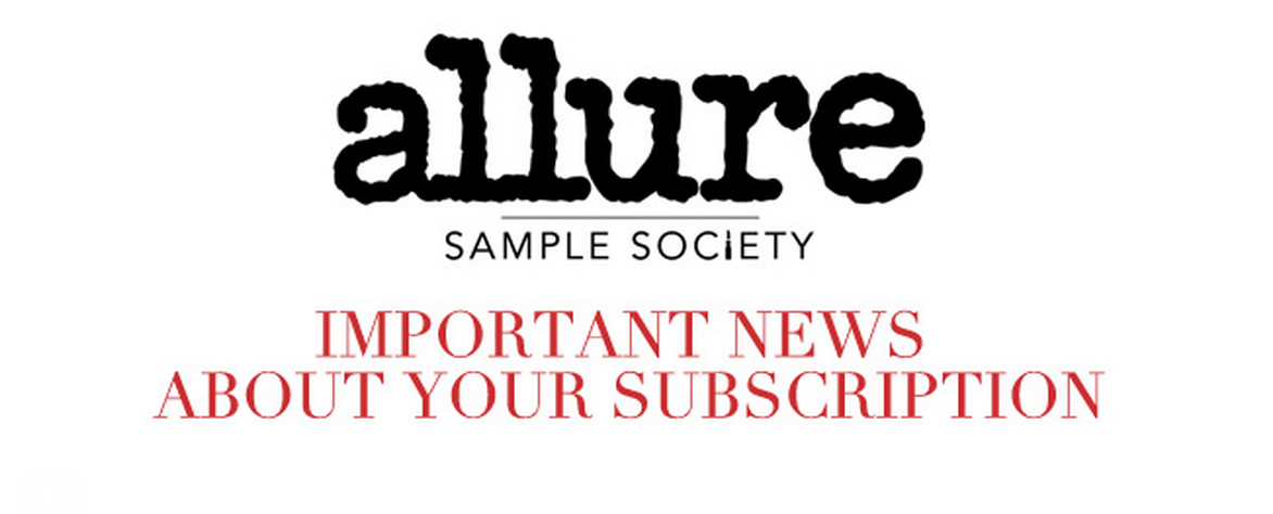 Sample Society Subscription Update !