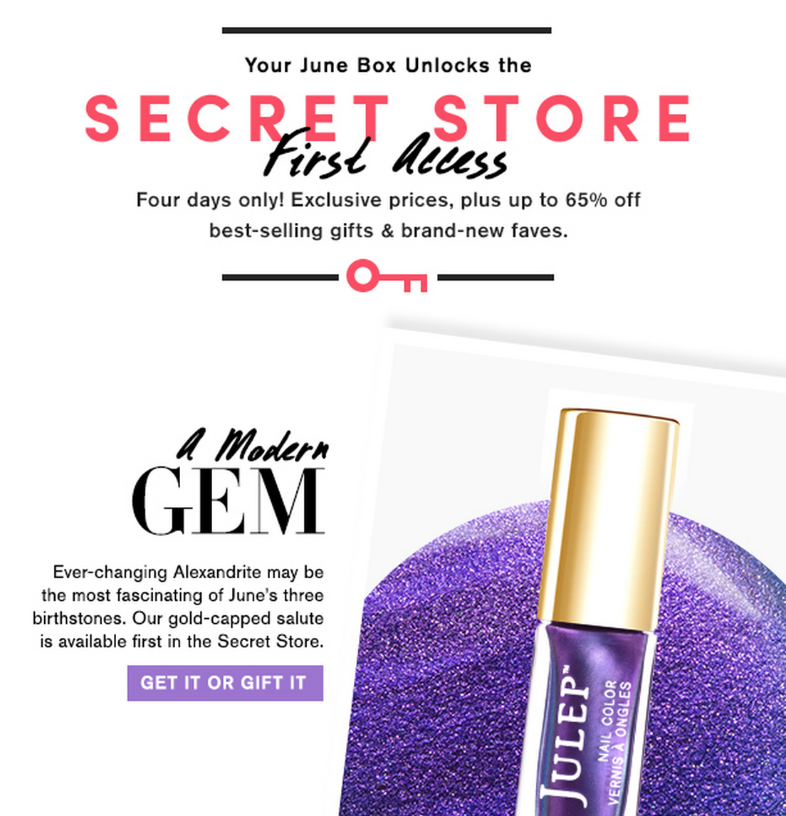 Julep Secret Store for June is Open