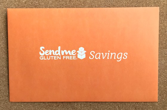 Send Me Gluten Free Subscription Box Review – May 2015 Envelope