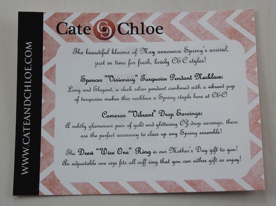 Cate & Chloe Subscription Box Review + Coupon – May 2015 Info