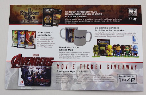 Geek Fuel Subscription Box Review – April 2015 Info
