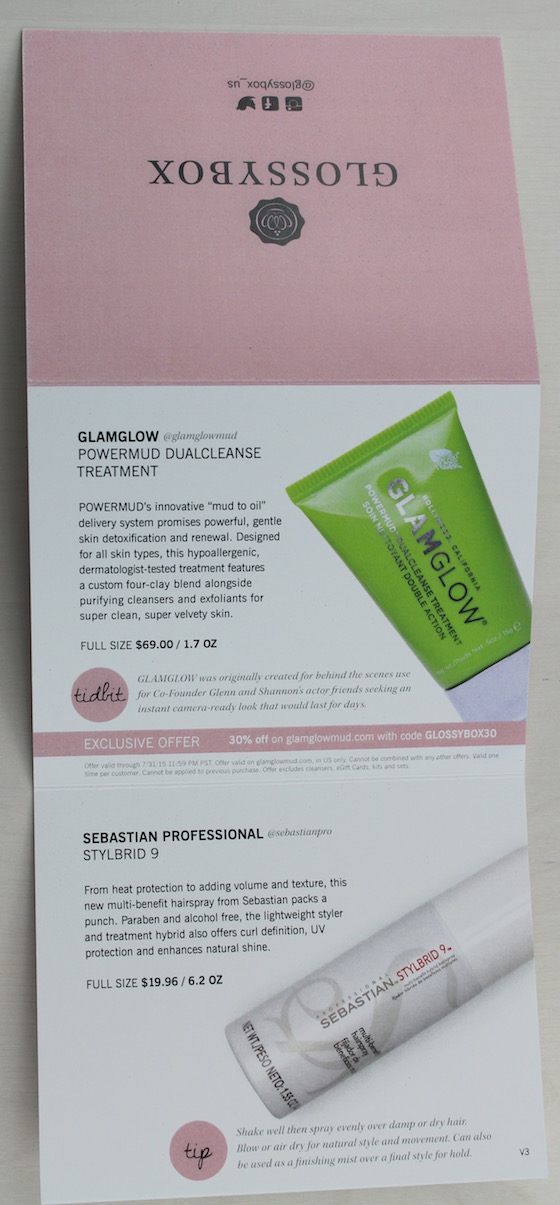 GlossyBox Subscription Box Review & Coupon – May 2015 Flipside