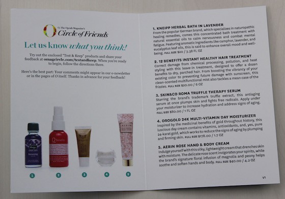 Oprah Circle of Friends Subscription Try & Keep Box Review Info