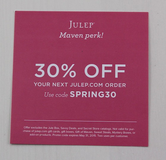 Julep Maven Review & Free Box Code – May 2015 Coupon