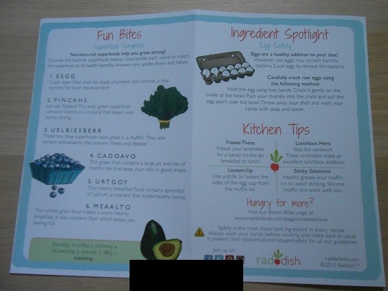 Raddish Kids Subscription Box Review – May 2015 - Recipe Reverse