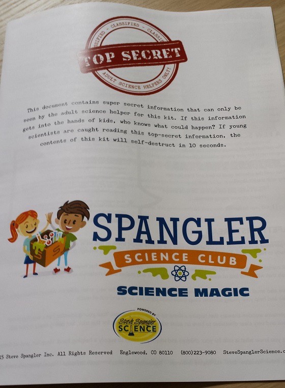 Spangler Science Club Subscription Box Review - May 2015 Top Secret