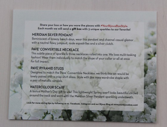 Your Bijoux Box Jewelry Subscription Box Review – May 2015 Info
