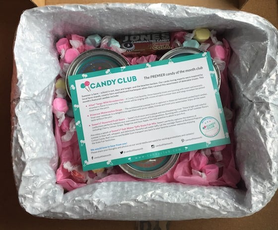 Candy Club Subscription Box Review + Coupon – June 2015 -Inside