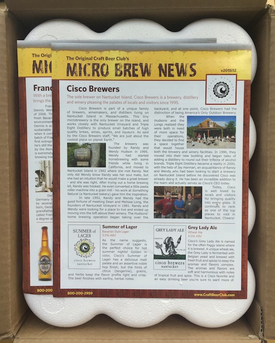 Craft Beer Club Subscription Box Review – June 2015 Box 