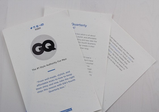 GQ Quarterly Subscription Box Review #GQQ03 Letter