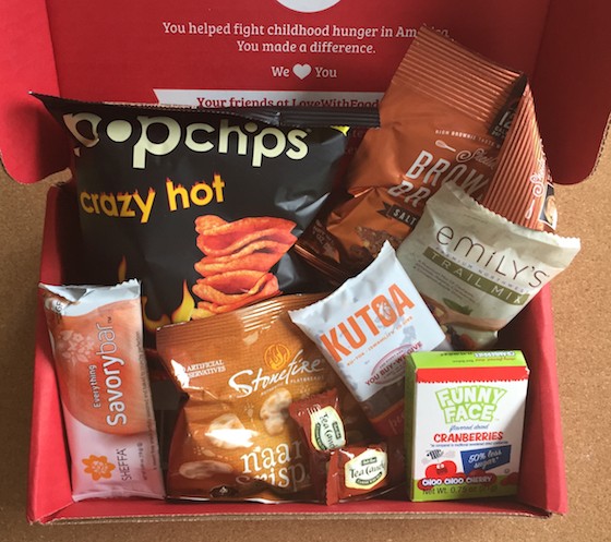 Love with Food Subscription Box Review & Coupon – June 2015 - Contents