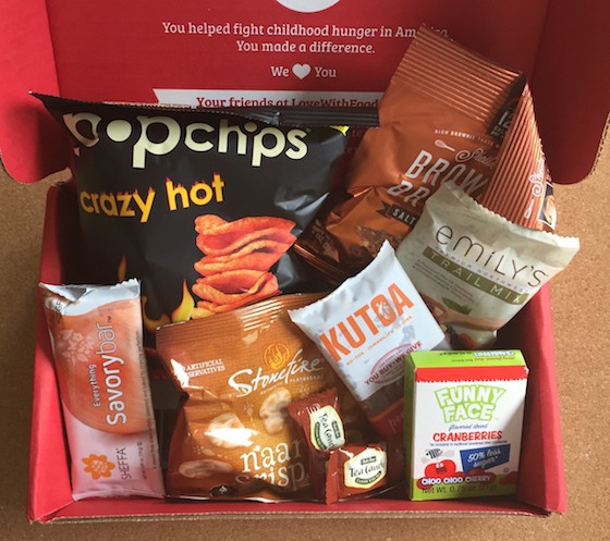 Love with Food Subscription Box Review & Coupon – June 2015 - Contents