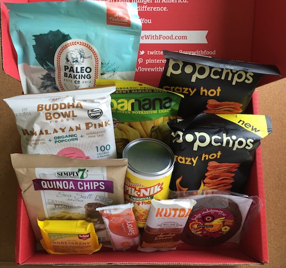 Love with Food Gluten Free Subscription Box Review - June 2015 - Contents