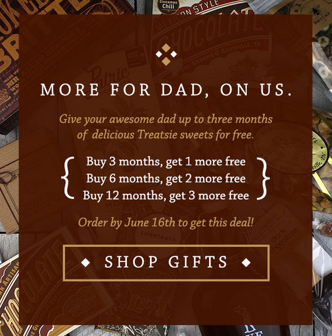 Treatsie Father’s Day Subscription Sale